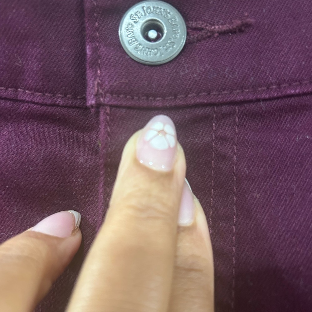 St Johns Bay Plum Onyx Mid Rise Straight Leg Jeans - Picture 3 of 4